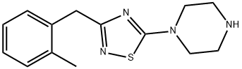 1-{3-[(2-methylphenyl)methyl]-1,2,4-thiadiazol-5-yl}piperazine 化学構造式