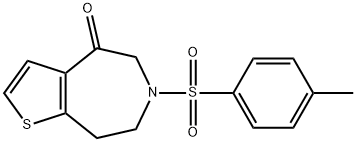 6-(4-methylbenzenesulfonyl)-4H,5H,6H,7H,8H-thieno[2,3-d]azepin-4-one, 102996-98-5, 结构式