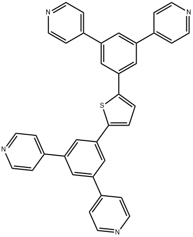 2,5-bis(3,5-di(pyridin-4-yl)phenyl)thiophene Struktur