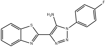 5-Benzothiazol-2-yl-3-(4-fluoro-phenyl)-3H-[1,2,3]triazol-4-ylamine Structure