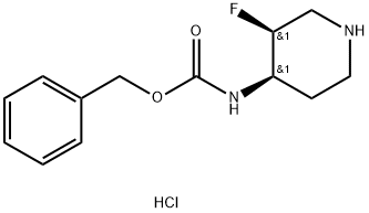 BENZYL N-[(3S,4R)-3-FLUOROPIPERIDIN-4-YL]CARBAMATE HCL Structure