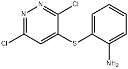 Benzenamine,2-[(3,6-dichloro-4-pyridazinyl)thio]- 化学構造式