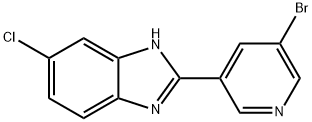 2-(5-bromopyridin-3-yl)-6-chloro-1H-1,3-benzodiazole, 1035818-95-1, 结构式