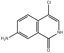 7-amino-4-chloro-1,2-dihydroisoquinolin-1-one 结构式