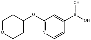 (2-((TETRAHYDRO-2H-PYRAN-4-YL)OXY)PYRIDIN-4-YL)BORONIC ACID Structure