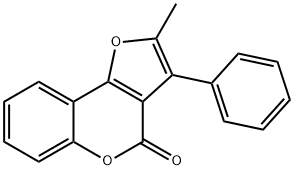 2-Methyl-3-phenyl-furo[3,2-c]chromen-4-one 化学構造式