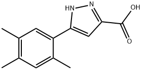 5-(2,4,5-trimethylphenyl)-1H-pyrazole-3-carboxylic acid Structure