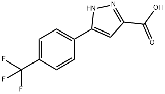 5-(4-(trifluoromethyl)phenyl)-1H-pyrazole-3-carboxylic acid Struktur