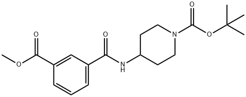 tert-Butyl 4-[3-(methoxycarbonyl)benzamido]piperidine-1-carboxylate Structure