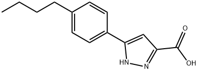 5-(4-butylphenyl)-1H-pyrazole-3-carboxylic acid Structure
