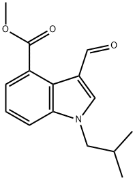 3-Formyl-1-isobutyl-1H-indole-4-carboxylic acid methyl ester,1040631-41-1,结构式