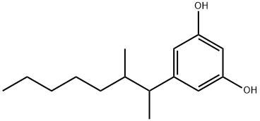 5-(3-甲基辛烷-2-基)苯-1,3-二酚, 10436-52-9, 结构式