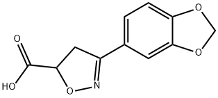 3-(2H-1,3-benzodioxol-5-yl)-4,5-dihydro-1,2-oxazole-5-carboxylic acid Structure