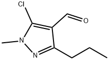 5-クロロ-1-メチル-3-プロピル-1H-ピラゾール-4-カルブアルデヒド 化学構造式
