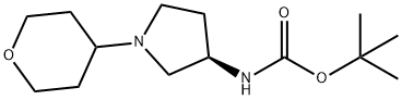 (R)-tert-Butyl 1-(tetrahydro-2H-pyran-4-yl)pyrrolidin-3-ylcarbamate Struktur