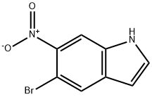 5-ブロモ-6-ニトロ-1H-インドール 化学構造式