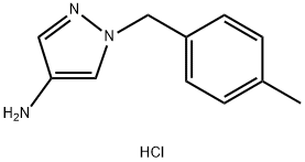 1-[(4-methylphenyl)methyl]pyrazol-4-amine:hydrochloride Structure