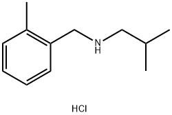 2-メチル-N-(2-メチルベンジル)-1-プロパンアミン塩酸塩 化学構造式
