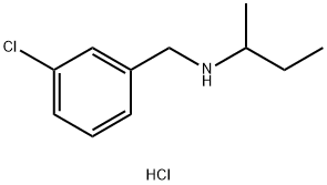 (butan-2-yl)[(3-chlorophenyl)methyl]amine hydrochloride, 1049773-98-9, 结构式