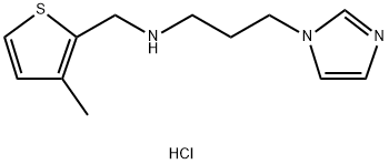 [3-(1H-imidazol-1-yl)propyl][(3-methylthiophen-2-yl)methyl]amine hydrochloride, 1050483-90-3, 结构式