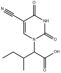 2-(5-Cyano-2,4-dioxo-3,4-dihydro-2H-pyrimidin-1-yl)-3-methyl-pentanoic acid,105106-04-5,结构式