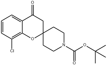 tert-butyl 8-chloro-4-oxospiro[chroman-2,4'-piperidine]-1'-carboxylate Structure