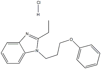 2-ethyl-1-(3-phenoxypropyl)benzimidazole:hydrochloride Structure