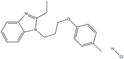 2-ethyl-1-[3-(4-methylphenoxy)propyl]benzimidazole:hydrochloride 化学構造式