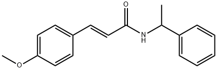 (E)-3-(4-methoxyphenyl)-N-(1-phenylethyl)acrylamide Struktur