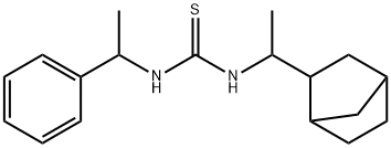 1-[1-(3-bicyclo[2.2.1]heptanyl)ethyl]-3-(1-phenylethyl)thiourea 结构式