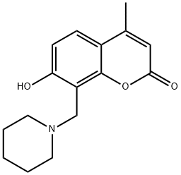 2H-1-Benzopyran-2-one,7-hydroxy-4-methyl-8-(1-piperidinylmethyl)- Structure