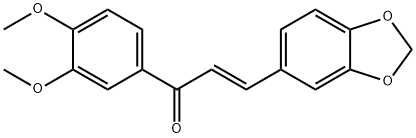 (2E)-3-(2H-1,3-benzodioxol-5-yl)-1-(3,4-dimethoxyphenyl)prop-2-en-1-one Struktur