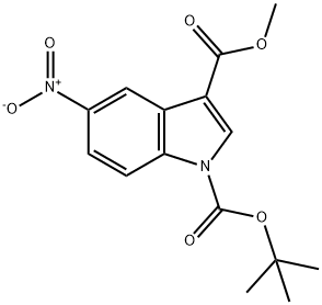 1-TERT-BUTYL 3-METHYL 5-NITRO-1H-INDOLE-1,3-DICARBOXYLATE Structure