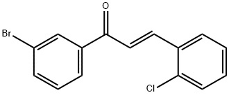 (2E)-1-(3-bromophenyl)-3-(2-chlorophenyl)prop-2-en-1-one Struktur