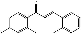 (2E)-1-(2,4-dimethylphenyl)-3-(2-methylphenyl)prop-2-en-1-one Struktur