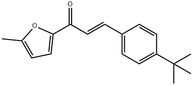 (2E)-3-(4-tert-butylphenyl)-1-(5-methylfuran-2-yl)prop-2-en-1-one Struktur