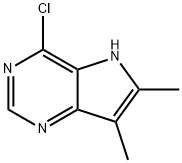 4-CHLORO-6,7-DIMETHYL-5H-PYRROLO[3,2-D]PYRIMIDINE Struktur
