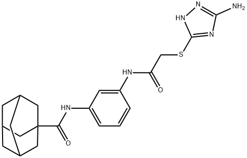 N-[3-[[2-[(5-amino-1H-1,2,4-triazol-3-yl)sulfanyl]acetyl]amino]phenyl]adamantane-1-carboxamide Struktur
