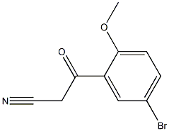 3-(5-bromo-2-methoxyphenyl)-3-oxopropanenitrile 化学構造式