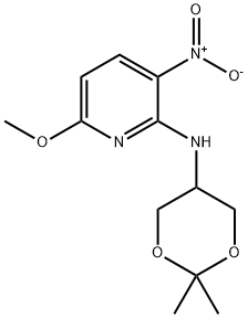 N-(2,2-Dimethyl-1,3-Dioxan-5-Yl)-6-Methoxy-3-Nitropyridin-2-Amine Struktur
