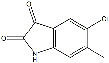 5-Chloro-6-methylindoline-2,3-dione 化学構造式