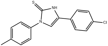 4-(4-Chloro-phenyl)-1-p-tolyl-1H-imidazole-2-thiol 化学構造式