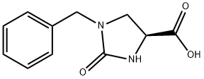 (S)-1-benzyl-2-oxoimidazolidine-4-carboxylic acid Struktur