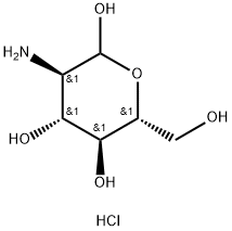(3R,4R,5S,6R)-3-amino-6-(hydroxymethyl)tetrahydro-2H-pyran-2,4,5-triol hydrochloride Struktur