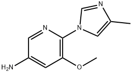 5-METHOXY-6-(4-METHYL-1H-IMIDAZOL-1-YL)PYRIDIN-3-AMINE Structure