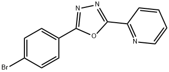 2-(4-bromophenyl)-5-(pyridin-2-yl)-1,3,4-oxadiazole 化学構造式