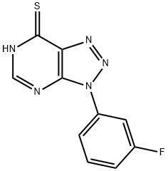 3-(3-Fluorophenyl)-3H-[1,2,3]triazolo[4,5-d]pyrimidin-7-yl hydrosulfide Struktur
