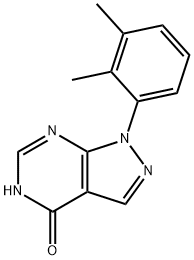 1-(2,3-dimethylphenyl)-1,5-dihydro-4H-pyrazolo[3,4-d]pyrimidin-4-one 化学構造式