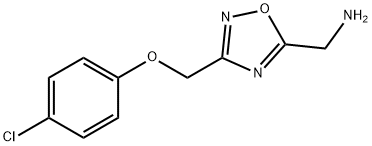 C-[3-(4-Chloro-phenoxymethyl)-[1,2,4]oxadiazol-5-yl]-methylamine,1082823-91-3,结构式