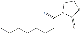 2-Thiazolidinethione, 3-(1-oxooctyl)- Structure